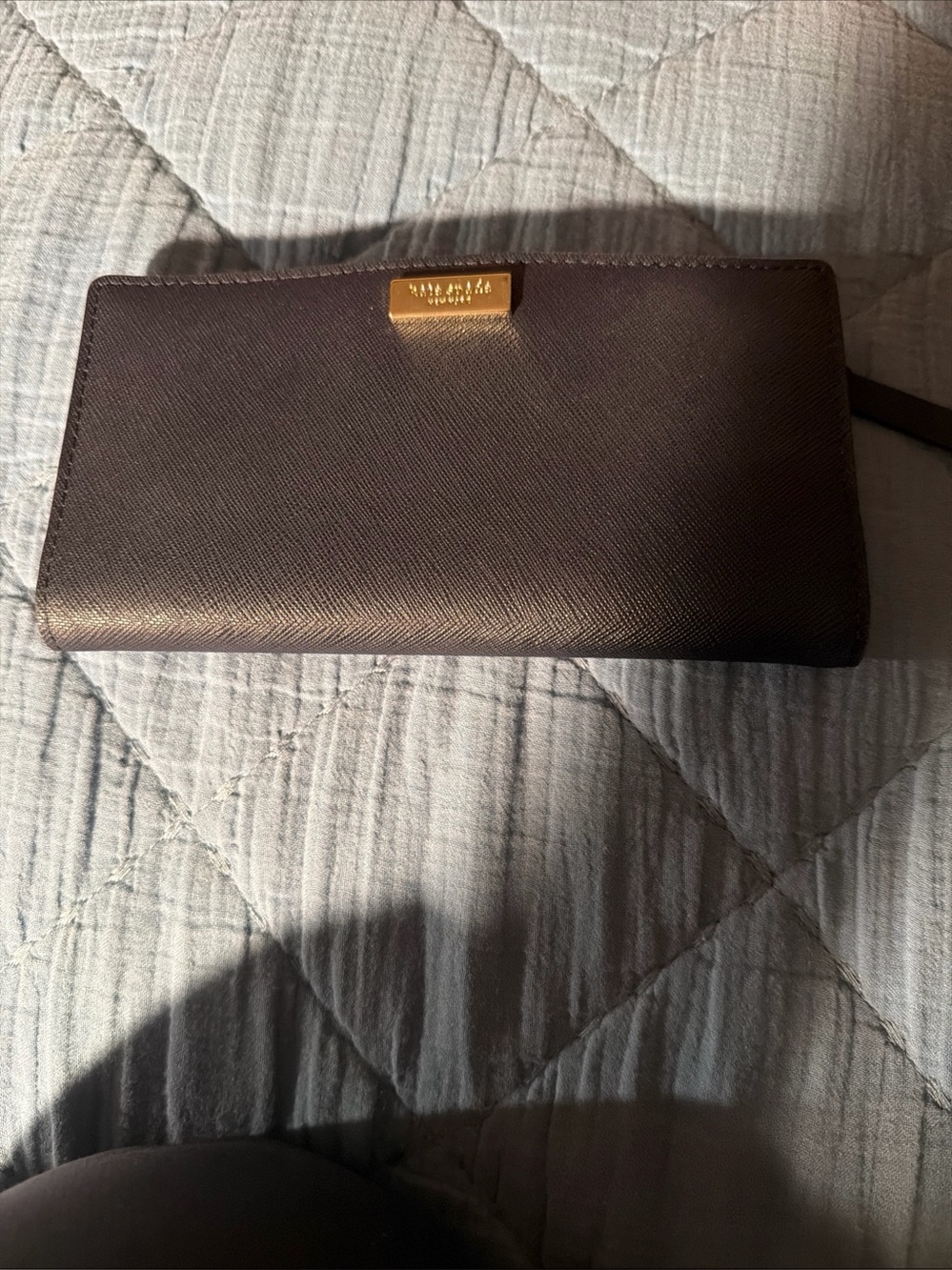 Kate spade navy blue laurel way offshore wallet new